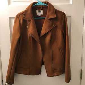 Never worn Faux Suede Moto Jacket